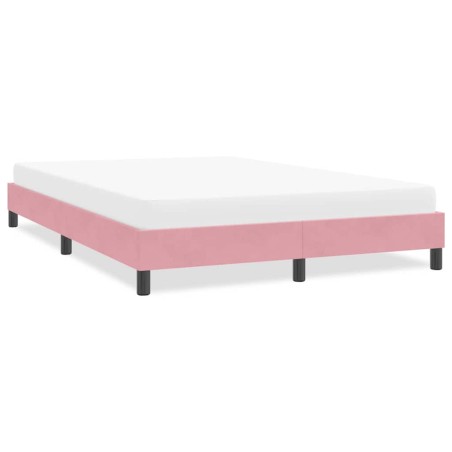 vidaXL Bettgestell ohne Matratze Rosa 160x220 cm Samt