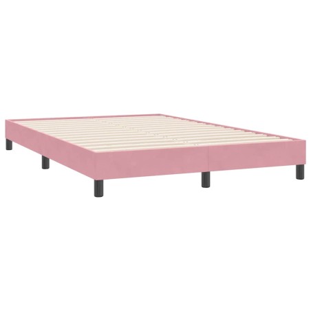 vidaXL Bettgestell ohne Matratze Rosa 160x220 cm Samt