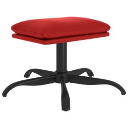 vidaXL Fußhocker Weinrot 60x60x36 cm Kunstleder