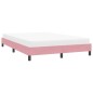 vidaXL Bettgestell ohne Matratze Rosa 160x220 cm Samt