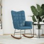 vidaXL Schaukelstuhl Blau Samt vidaXL Schaukelstuhl Blau Samt