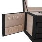 vidaXL Schmuckkästchen 4-Schichten mit Spiegel Abschließbar Schwarz vidaXL Schmuckkästchen 4-Schichten mit Spiegel Abschließbar Schwarz