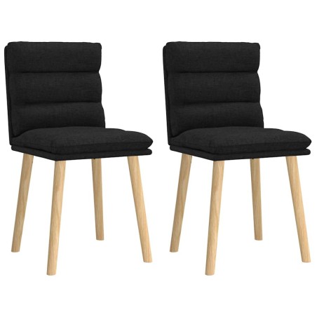 vidaXL Esszimmerstühle 2 Stk. Schwarz Stoff
