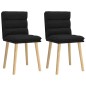 vidaXL Esszimmerstühle 2 Stk. Schwarz Stoff