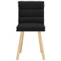 vidaXL Esszimmerstühle 2 Stk. Schwarz Stoff