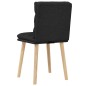 vidaXL Esszimmerstühle 2 Stk. Schwarz Stoff