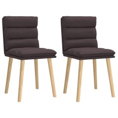 vidaXL Esszimmerstühle 2 Stk. Dunkelbraun Stoff