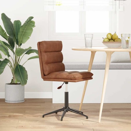 vidaXL Esszimmerstuhl Braun Kunstleder
