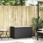 vidaXL Outdoor-Sitzbank mit Stauraum und Kissen Schwarz 100 cm