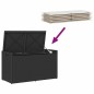 vidaXL Outdoor-Sitzbank mit Stauraum und Kissen Schwarz 100 cm