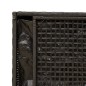 vidaXL Outdoor-Sitzbank mit Stauraum und Kissen Schwarz 100 cm
