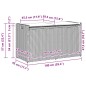 vidaXL Outdoor-Sitzbank mit Stauraum und Kissen Schwarz 100 cm
