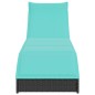 vidaXL Klappliege mit Auflage und Stauraum Schwarz Poly-Rattan vidaXL Klappliege mit Auflage und Stauraum Schwarz Poly-Rattan