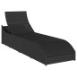 vidaXL Klappliege mit Auflage und Stauraum Schwarz Poly-Rattan vidaXL Klappliege mit Auflage und Stauraum Schwarz Poly-Rattan