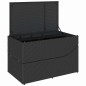 vidaXL Klappliege mit Auflage und Stauraum Schwarz Poly-Rattan vidaXL Klappliege mit Auflage und Stauraum Schwarz Poly-Rattan