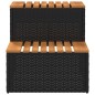 vidaXL Whirlpooltreppe Schwarz 50x50x50,5 cm Poly Rattan Akazie Massiv vidaXL Whirlpooltreppe Schwarz 50x50x50,5 cm Poly Rattan Akazie Massiv