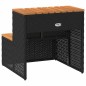 vidaXL Whirlpooltreppe Schwarz 50x50x50,5 cm Poly Rattan Akazie Massiv vidaXL Whirlpooltreppe Schwarz 50x50x50,5 cm Poly Rattan Akazie Massiv