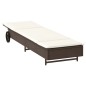 vidaXL Sonnenliege mit Rollen und Auflage Braun Poly Rattan vidaXL Sonnenliege mit Rollen und Auflage Braun Poly Rattan