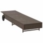 vidaXL Sonnenliege mit Rollen und Auflage Braun Poly Rattan vidaXL Sonnenliege mit Rollen und Auflage Braun Poly Rattan