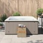 vidaXL Whirlpooltreppe Beige 50x50x50,5 cm Poly Rattan Akazie Massiv vidaXL Whirlpooltreppe Beige 50x50x50,5 cm Poly Rattan Akazie Massiv