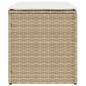 vidaXL Gartenhocker mit Kissen 2 Stk. Beige 40x40x43 cm Poly Rattan vidaXL Gartenhocker mit Kissen 2 Stk. Beige 40x40x43 cm Poly Rattan