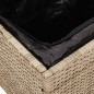 vidaXL Gartenhocker mit Kissen 2 Stk. Beige 40x40x43 cm Poly Rattan vidaXL Gartenhocker mit Kissen 2 Stk. Beige 40x40x43 cm Poly Rattan