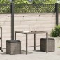 vidaXL Gartenhocker mit Kissen 2 Stk. Grau 40x40x43 cm Poly Rattan vidaXL Gartenhocker mit Kissen 2 Stk. Grau 40x40x43 cm Poly Rattan