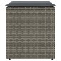 vidaXL Gartenhocker mit Kissen 2 Stk. Grau 40x40x43 cm Poly Rattan vidaXL Gartenhocker mit Kissen 2 Stk. Grau 40x40x43 cm Poly Rattan