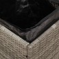 vidaXL Gartenhocker mit Kissen 2 Stk. Grau 40x40x43 cm Poly Rattan vidaXL Gartenhocker mit Kissen 2 Stk. Grau 40x40x43 cm Poly Rattan