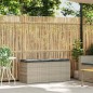 vidaXL Gartenbank mit Kissen Hellgrau 110x40x44 cm Poly Rattan