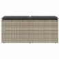 vidaXL Gartenbank mit Kissen Hellgrau 110x40x44 cm Poly Rattan