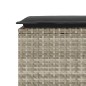 vidaXL Gartenbank mit Kissen Hellgrau 110x40x44 cm Poly Rattan