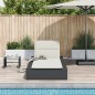 vidaXL Sonnenliege mit schwebender Auflage Schwarz Poly Rattan vidaXL Sonnenliege mit schwebender Auflage Schwarz Poly Rattan
