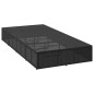 vidaXL Sonnenliege mit schwebender Auflage Schwarz Poly Rattan vidaXL Sonnenliege mit schwebender Auflage Schwarz Poly Rattan