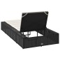 vidaXL Sonnenliege mit schwebender Auflage Schwarz Poly Rattan vidaXL Sonnenliege mit schwebender Auflage Schwarz Poly Rattan