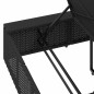 vidaXL Sonnenliege mit schwebender Auflage Schwarz Poly Rattan vidaXL Sonnenliege mit schwebender Auflage Schwarz Poly Rattan