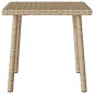vidaXL Garten-Couchtisch Rechteckig Beige 40x40x37 cm Poly Rattan vidaXL Garten-Couchtisch Rechteckig Beige 40x40x37 cm Poly Rattan