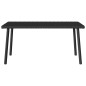 vidaXL Garten-Couchtisch Rechteckig Schwarz 80x40x37 cm Poly Rattan vidaXL Garten-Couchtisch Rechteckig Schwarz 80x40x37 cm Poly Rattan