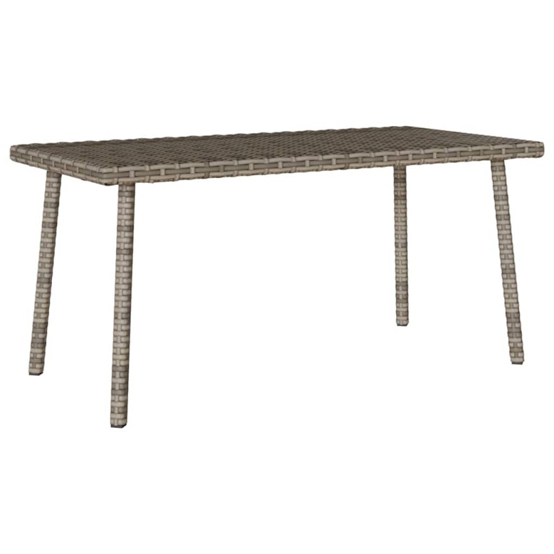 vidaXL Garten-Couchtisch Rechteckig Grau 80x40x37 cm Poly Rattan vidaXL Garten-Couchtisch Rechteckig Grau 80x40x37 cm Poly Rattan