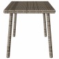 vidaXL Garten-Couchtisch Rechteckig Grau 80x40x37 cm Poly Rattan vidaXL Garten-Couchtisch Rechteckig Grau 80x40x37 cm Poly Rattan