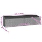 vidaXL Garten-Auflagenbox Grau 220x50x58 cm Poly Rattan vidaXL Garten-Auflagenbox Grau 220x50x58 cm Poly Rattan
