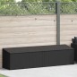 vidaXL Garten-Auflagenbox Schwarz 220x50x58 cm Poly Rattan vidaXL Garten-Auflagenbox Schwarz 220x50x58 cm Poly Rattan