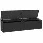 vidaXL Garten-Auflagenbox Schwarz 220x50x58 cm Poly Rattan vidaXL Garten-Auflagenbox Schwarz 220x50x58 cm Poly Rattan