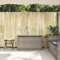 vidaXL Outdoor-Sitzbank mit Stauraum und Kissen Grau 100 cm