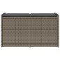vidaXL Outdoor-Sitzbank mit Stauraum und Kissen Grau 100 cm