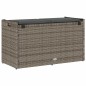 vidaXL Outdoor-Sitzbank mit Stauraum und Kissen Grau 100 cm