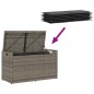 vidaXL Outdoor-Sitzbank mit Stauraum und Kissen Grau 100 cm