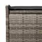 vidaXL Outdoor-Sitzbank mit Stauraum und Kissen Grau 100 cm