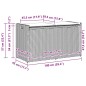 vidaXL Outdoor-Sitzbank mit Stauraum und Kissen Grau 100 cm