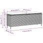 vidaXL Gartenbank mit Kissen Hellgrau 110x30x40,5 cm Poly Rattan